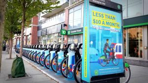 Bike Share Toronto station wrap - 2020 marketing campaign